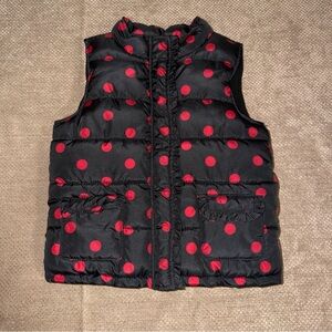 Crazy 8 Black and Red Puffer Vest
